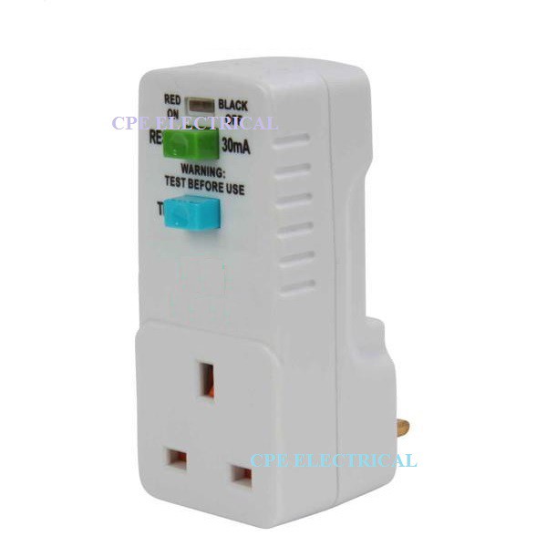 CPE 13A 30mA UK Type PLUG Portable RCD / ELCB Socket Adaptor Shopee