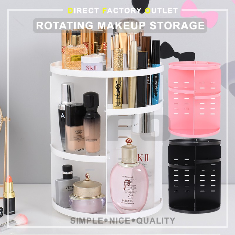 DFO 360 Degree Rotate Cosmetic Makeup Storage Box Acrylic Organizer DIY