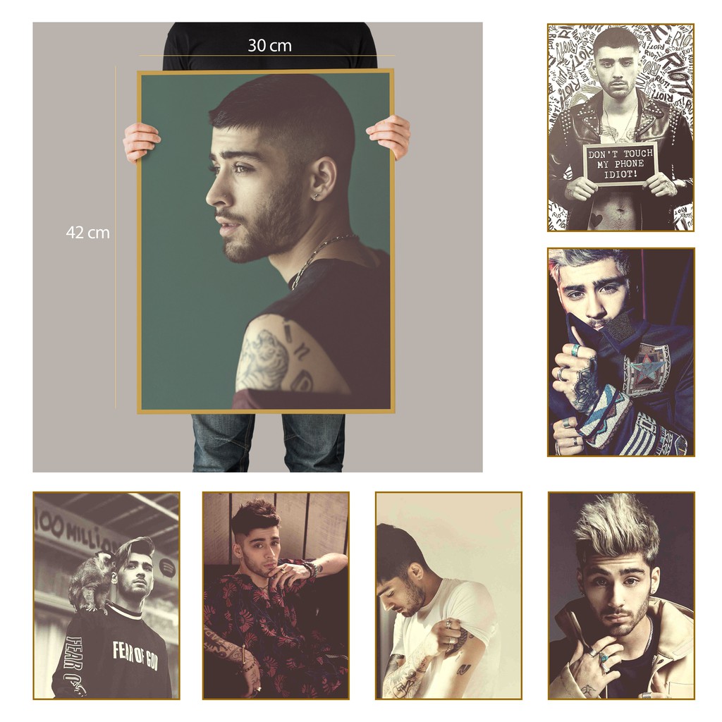 Zayn Malik Poster Retro Vintage Poster Kraft Paper Painting Wall Art for home/bar Decors A3 Size