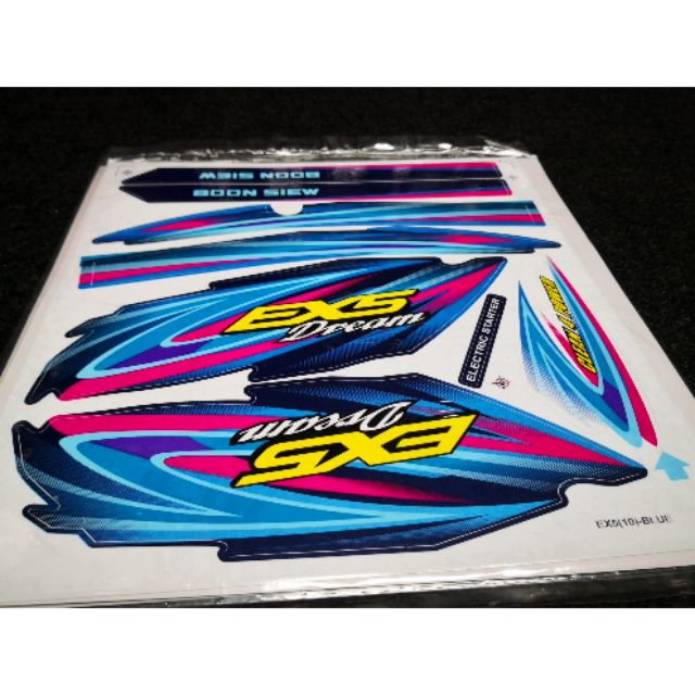 STICKER BODY EX5 10 BIRU BLACK | Shopee Malaysia