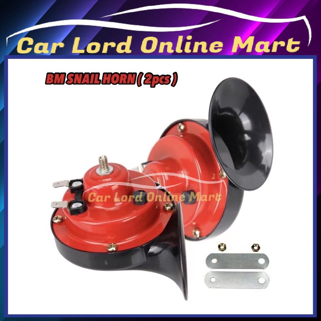2pcs HON HONK UNIVERSAL Car Kereta Snail Horn Air Honk Wira Myvi Bezza Axia Aruz Saga Kancil Alza Exora Persona Gen2