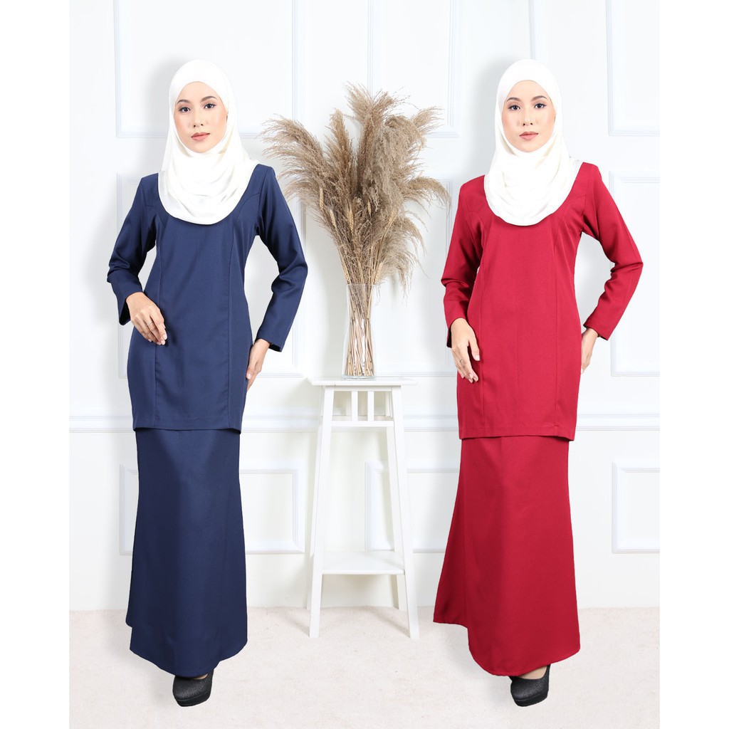 Baju Kurung Baju Kurung Moden Kurung Moden Baju Kurung Palin Labuh Moden Baju Kurung Moden Wanita Terkini Plain Soft Shopee Malaysia