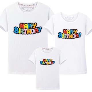 Happy Birthday Family Match Tee Couple Mom Dad Kids Boy Girl T Shirt Top Summer Short Sleeve Shirt Tops Shopee Malaysia - roblox birthday girl family members shirts