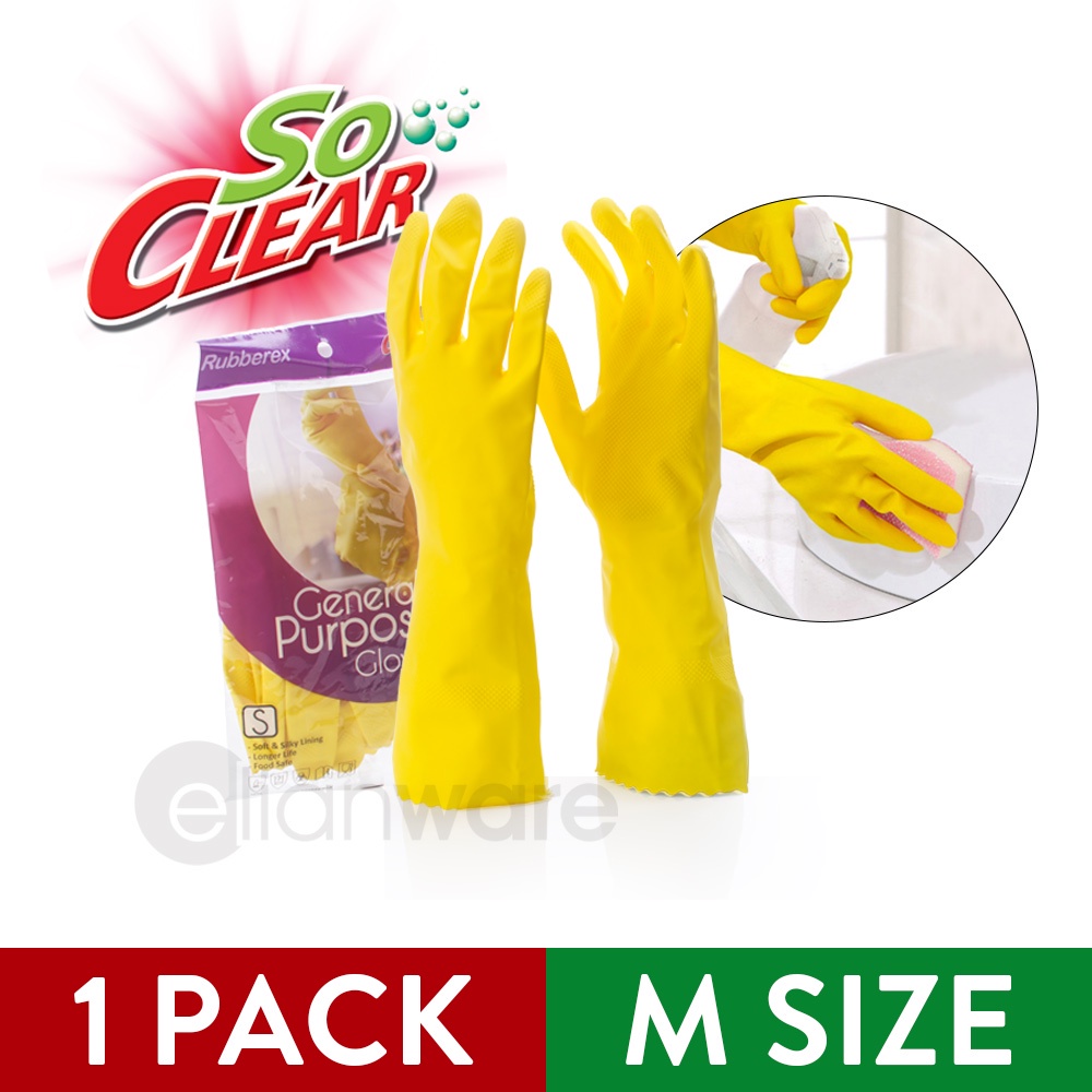 Elianware x SoClear Household Tools Care Dishwashing Long Cuff Gloves Flock Lined