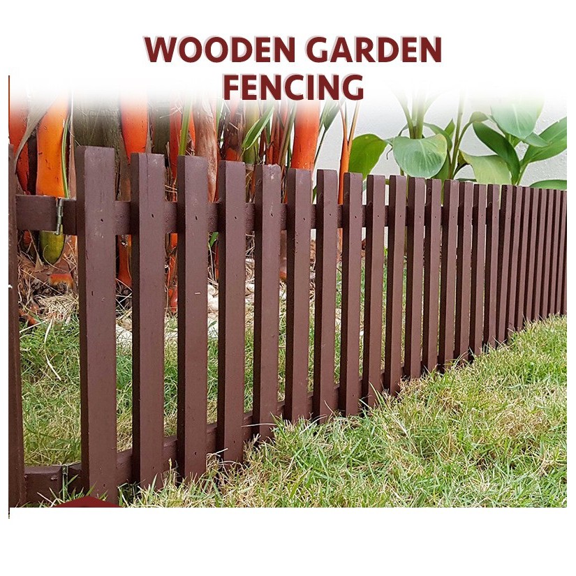 Wooden Garden Fencing - L Shape 300mm(H) x 900mm / 1200mm 