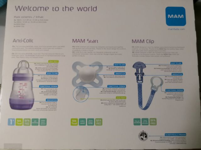 mam welcome to the world set grey