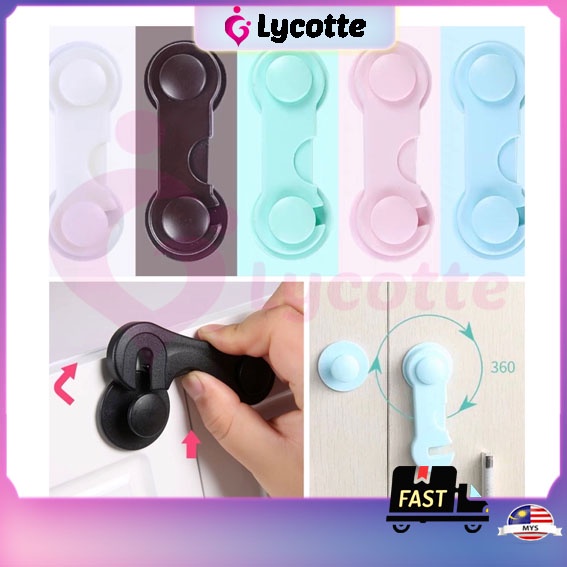 LYCOTTEᵐʸ Multi-function Child Baby Safety Lock Cupboard Cabinet Door Drawer Security Lock Non Adjustable