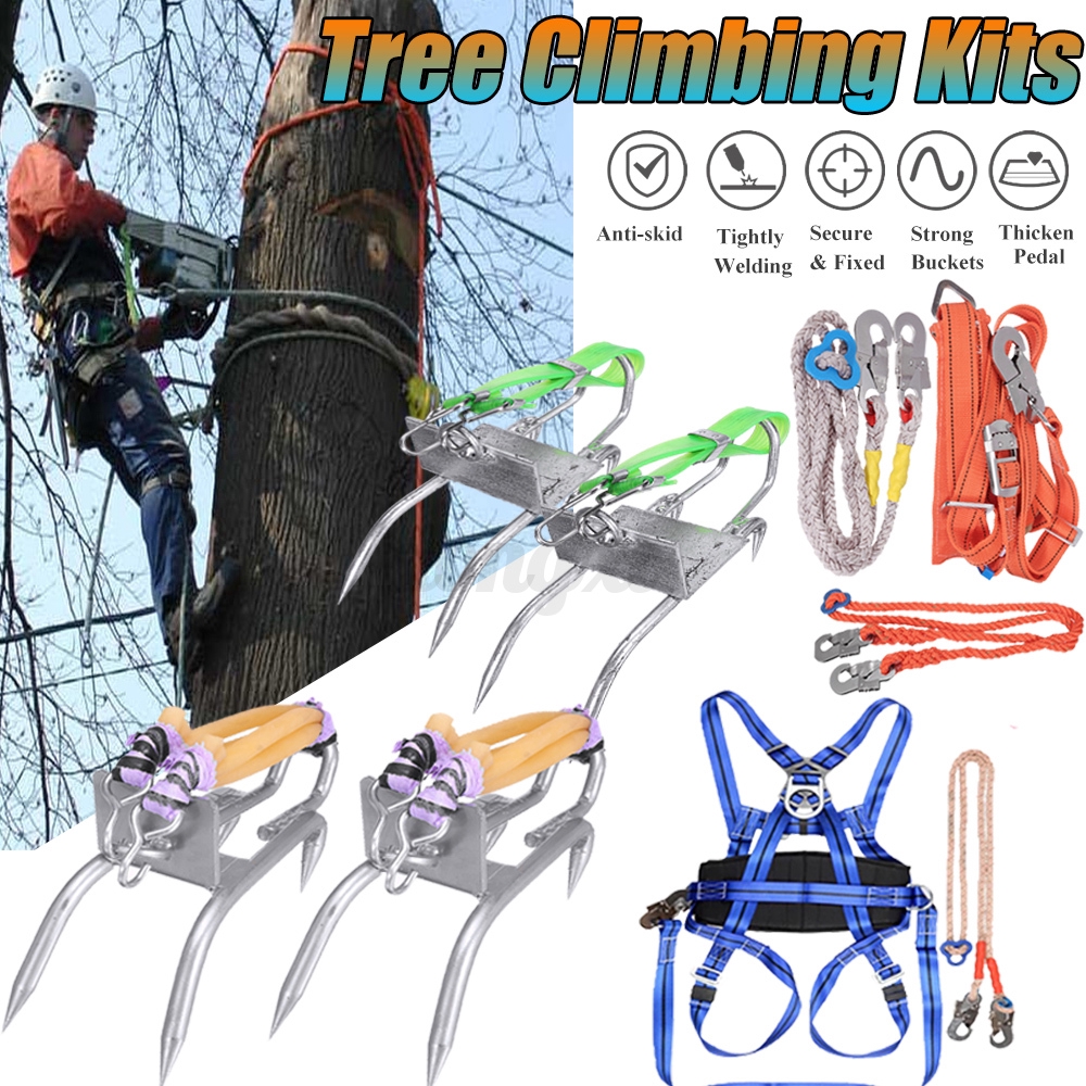 Tree Climbing Spike Claw Set, Safety Belt With Straps, Lanyard ...