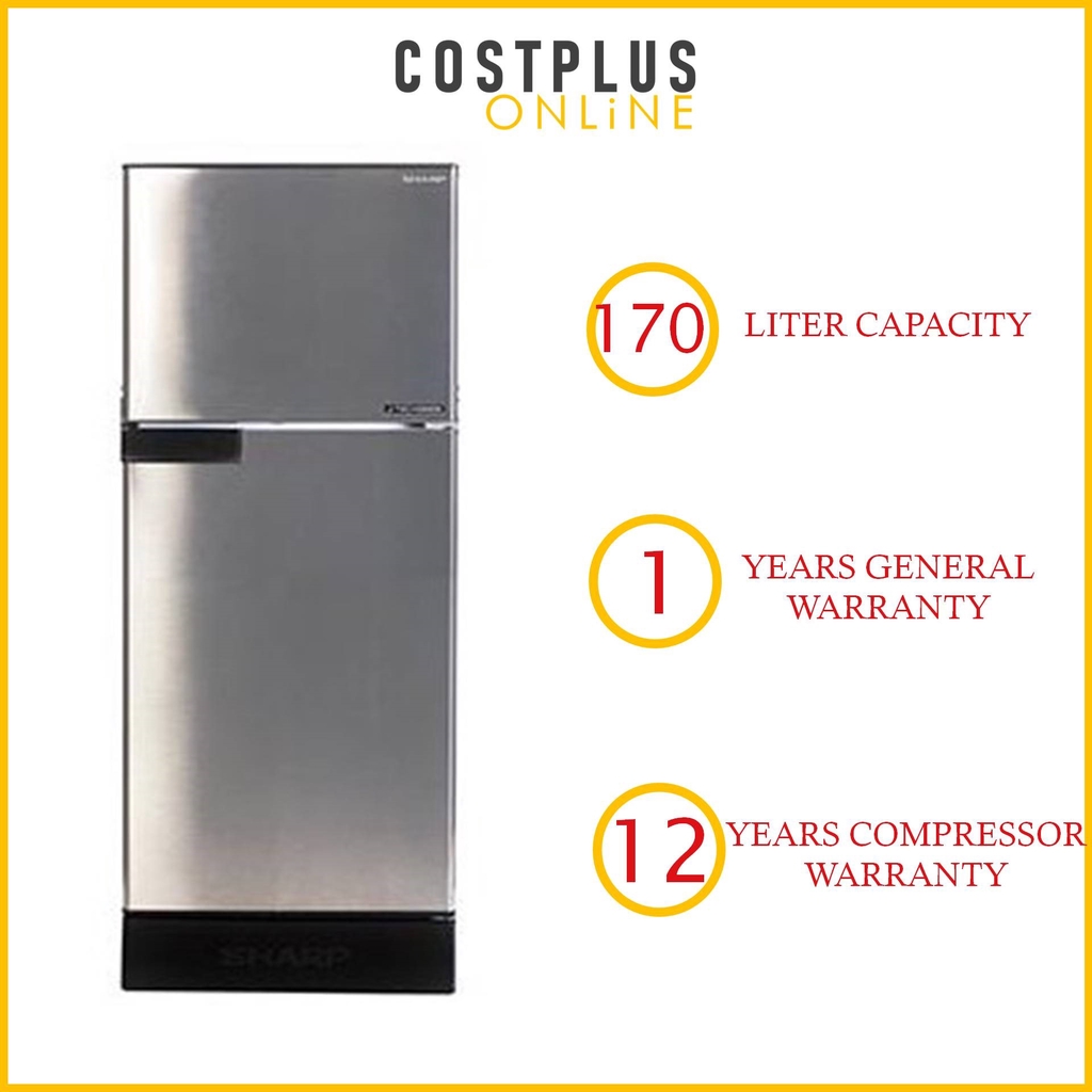 Sharp SJ189MS 170L JTech Inverter 2 Door Fridge Refrigerator with