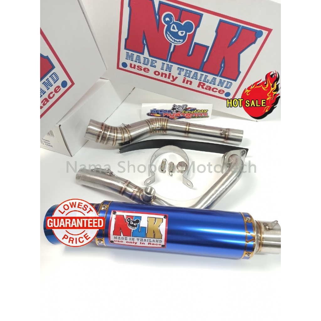 Top Quality Ekzos Nlk Exhaust Pipe Combination Blue For Y15zr 32mm Speaker Models Shopee