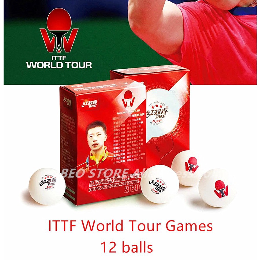 30 Balls DHS 3-Star ITTF World Tour Table Tennis Balls ABS Ping Pong 5 Pack 