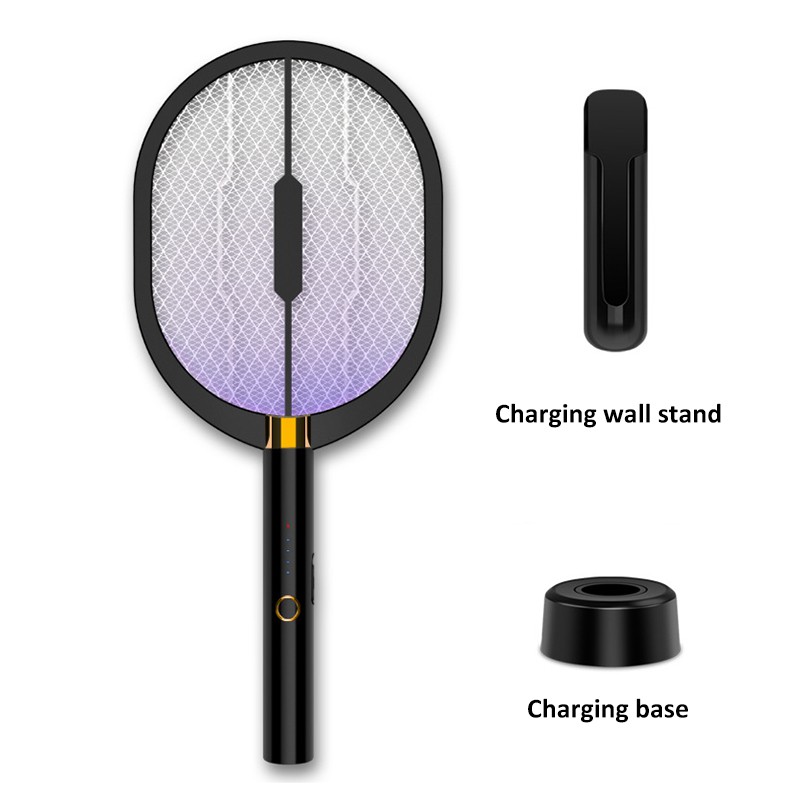 [Local Seller] USB Rechargeable Mosquito Racket Automatic Electric Mosquito Swatter LED Mosquito Killer Trap Lamp Pest C
