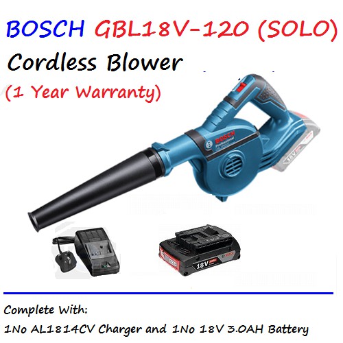 Bosch Gbl 18v 120 Solo Cordless Blower Al1814cv 1no 18v 3 0ah