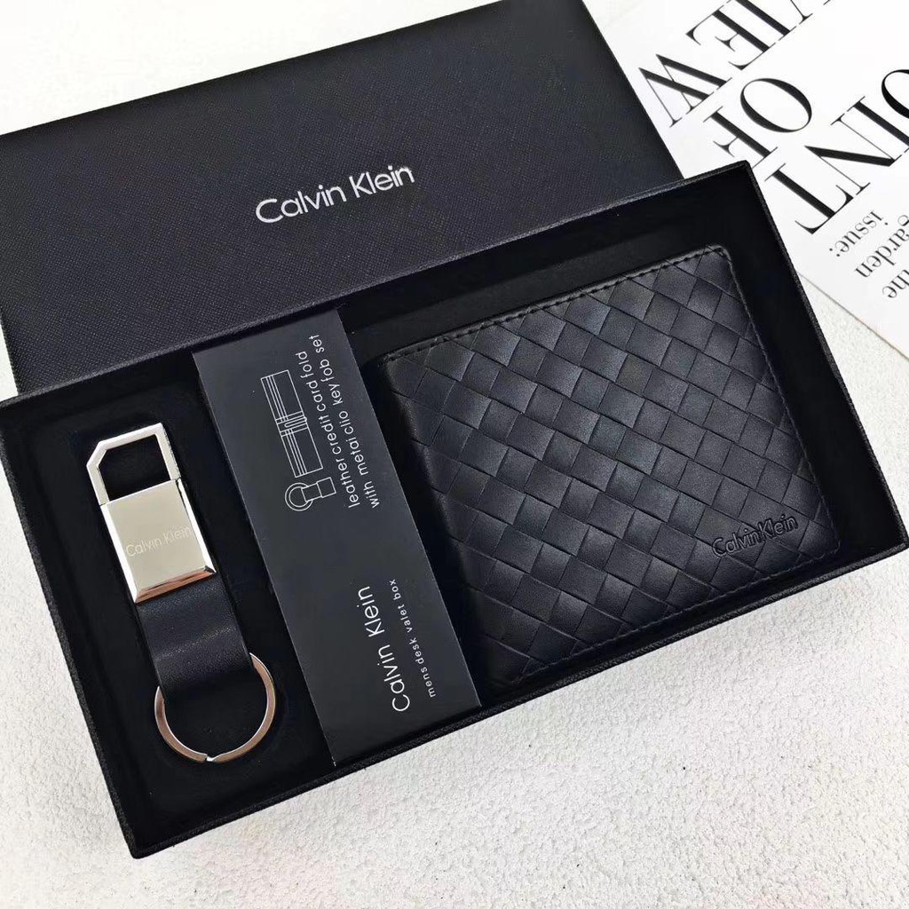 calvin klein leather wallet