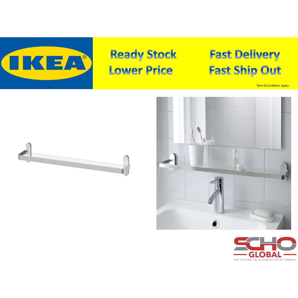 IKEA BROGRUND Glass shelf, 67x11 cm Shopee Malaysia