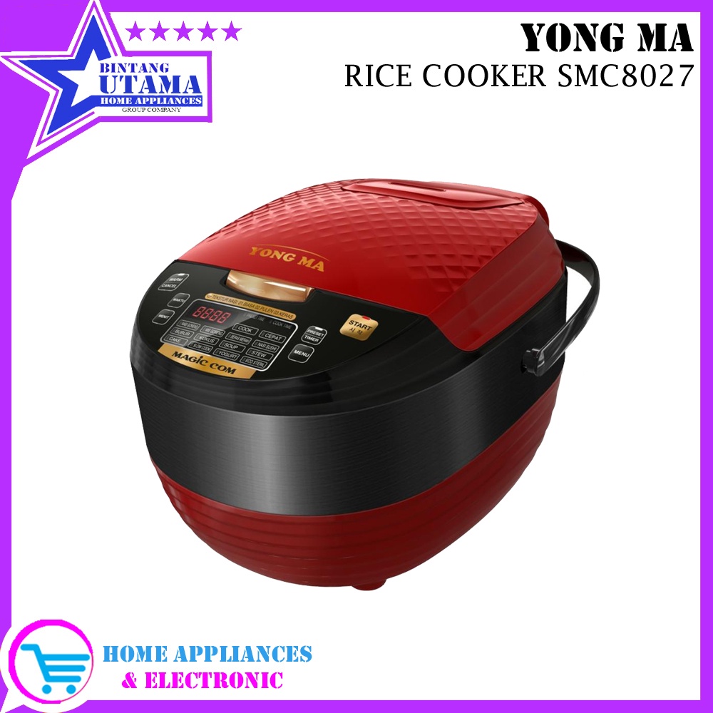 Yong MA MAGIC COM 2L SMC 8027 / RICE COOKER YONG MA SMC8027 SMC 8027 SMC8027 (Red) Shopee