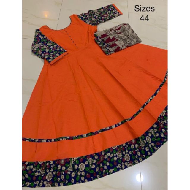 long kalamkari frocks