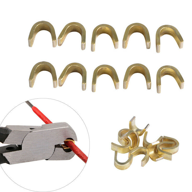 1/5pcs archery bow string protective buckle clip nock set brass nocking point YH 