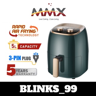 ✨5 YEAR WARRANTY👑 MMX 5.5L Air Fryer Advance Drawer Easy Oil-Free Aerodynamic Multifunctional Cooking Fryers
