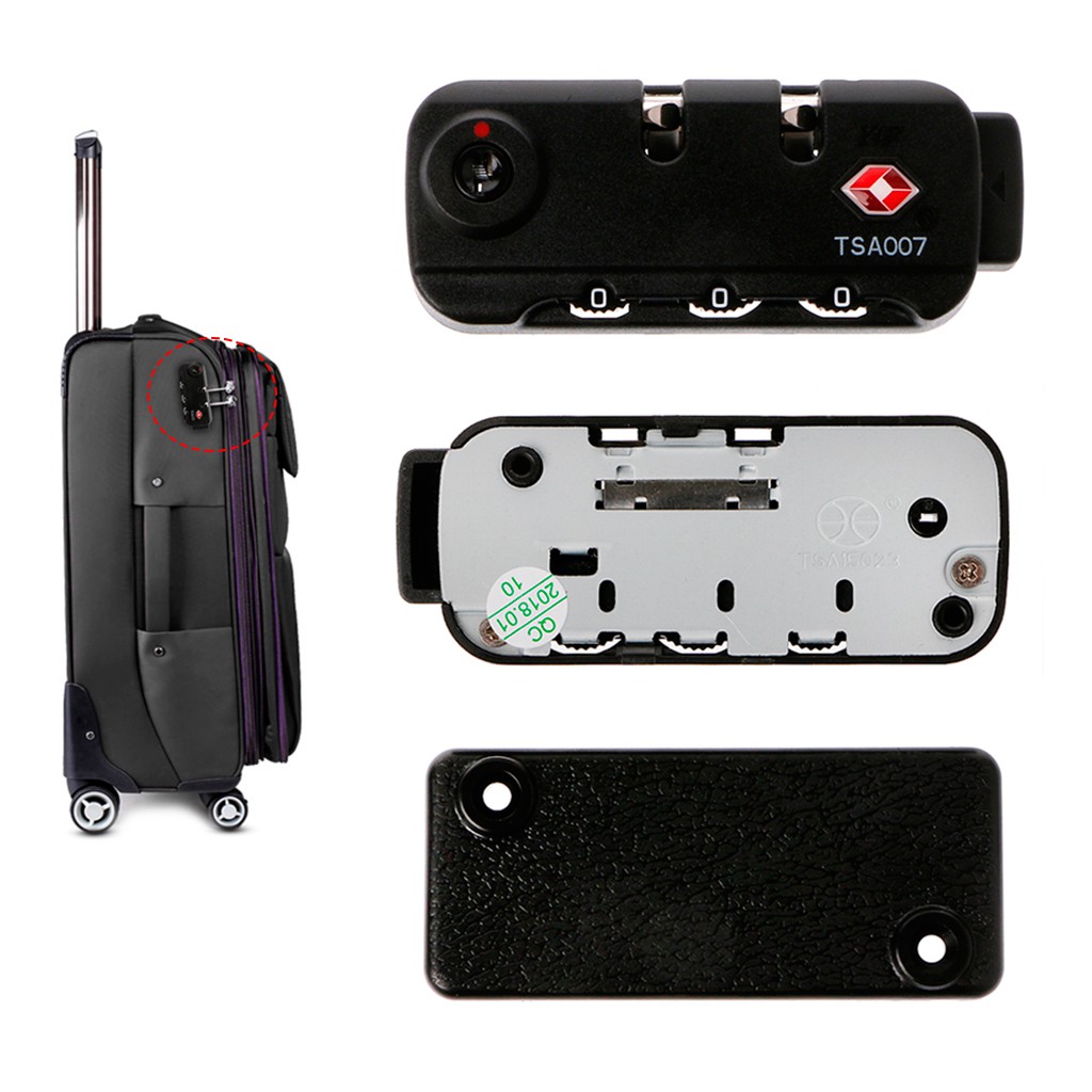 TSA Secure 3 Digit Combination Padlock Lock Luggage Suitcase Travel