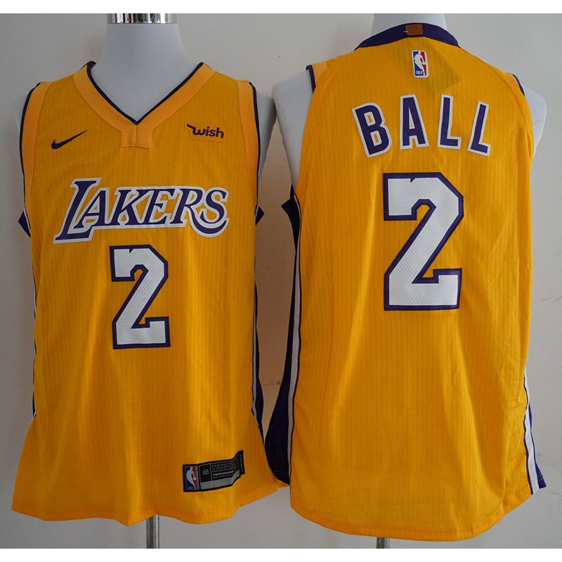 lakers yellow jersey 2018