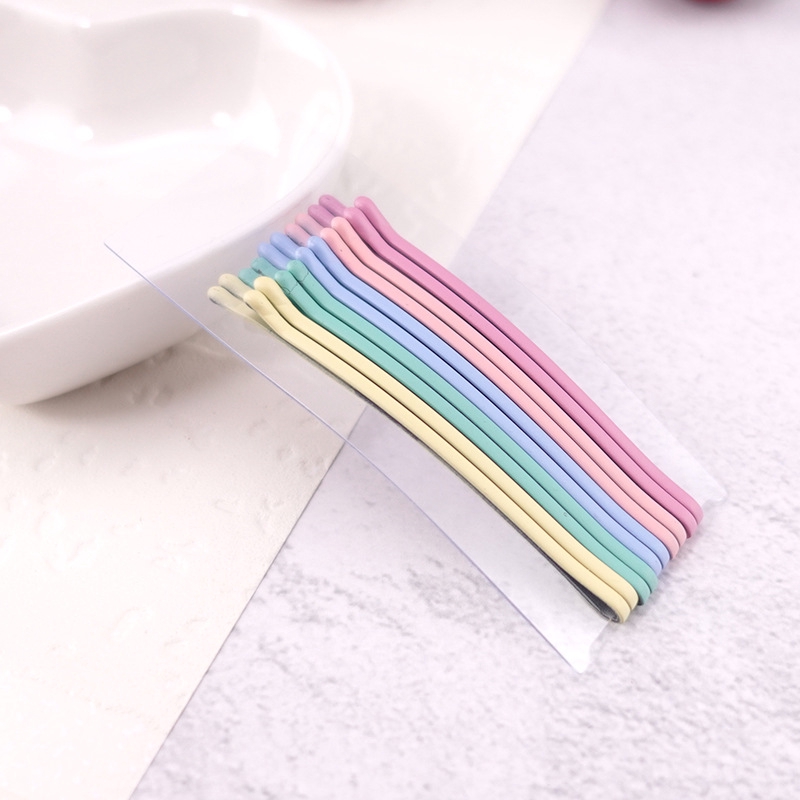 彩色一字发夹 30pcs Women Hair Clip Lady Colorful Straight Bobby