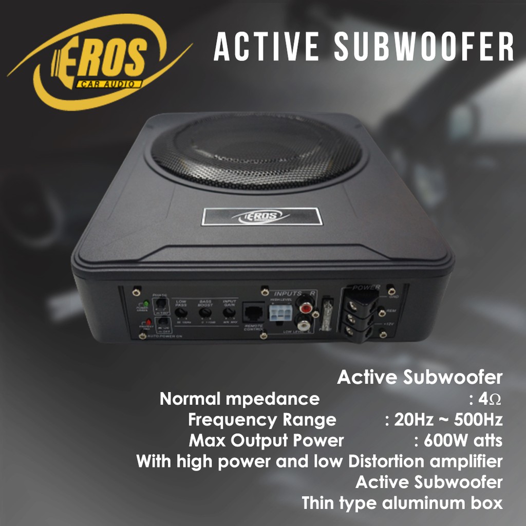 Eros Vehicle Speakers Subwoofers Amplifiers Underseat Subwoofer Car