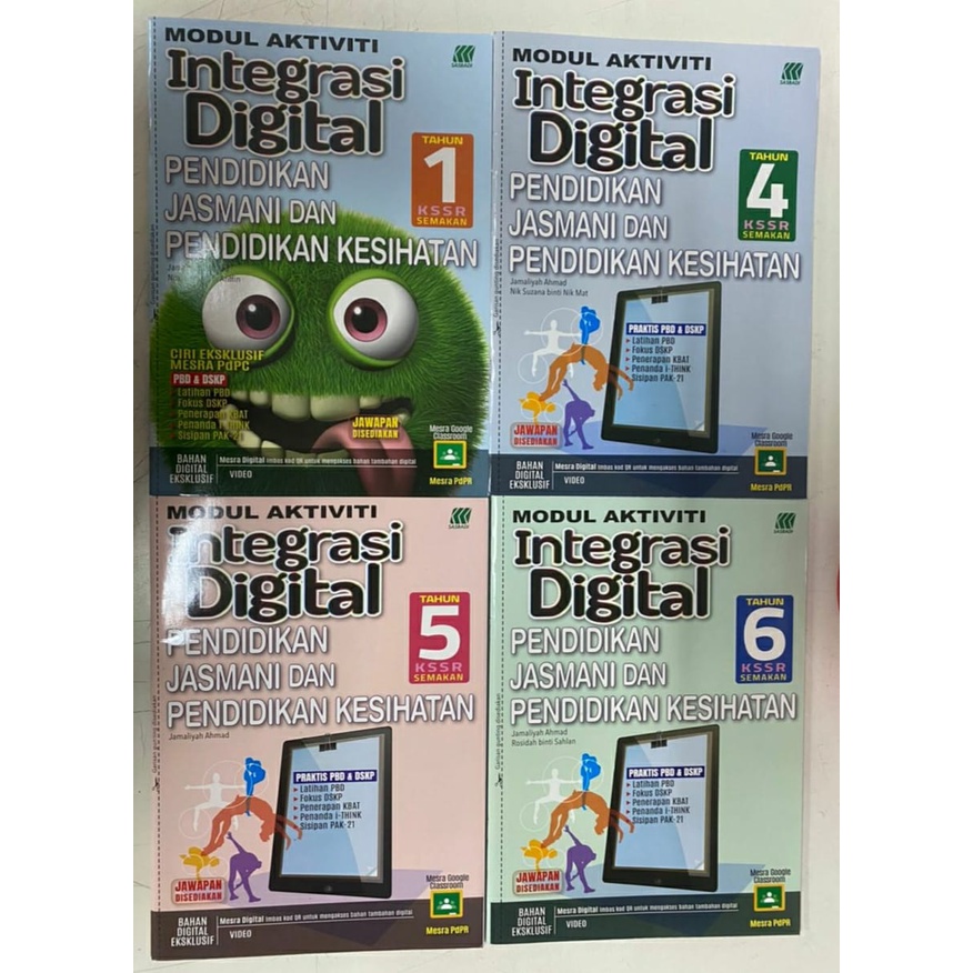 Sasbadi 2022 Modul Aktiviti Integrasi Digital Pendidikan Jasmani Dan Pendidikan Kesihatan Tahun 1,2,3,4,5,6 KSSR Semakan