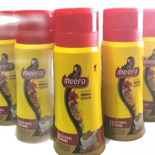 Meera Herbal Hairwash Powder with 11 Natural Herbs 120g Readystock | Shopee  Malaysia