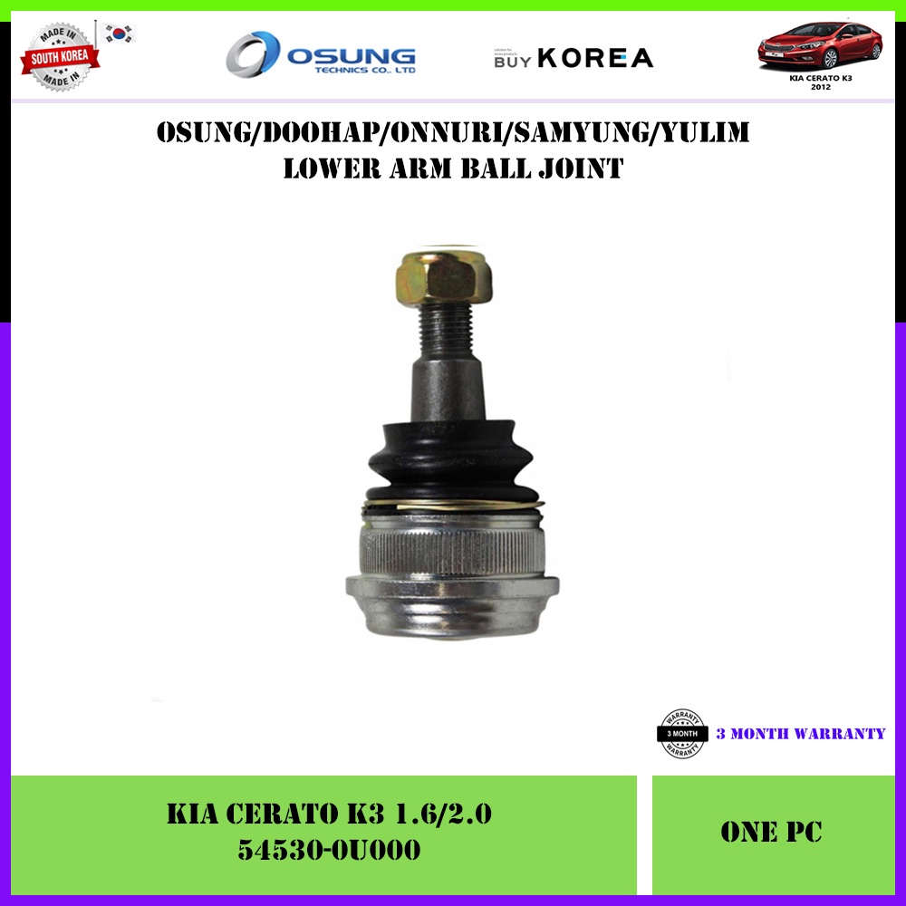 Kia Cerato K3 1.6/2.0 Lower Arm Ball Joint (54530-0U000) | Shopee Malaysia