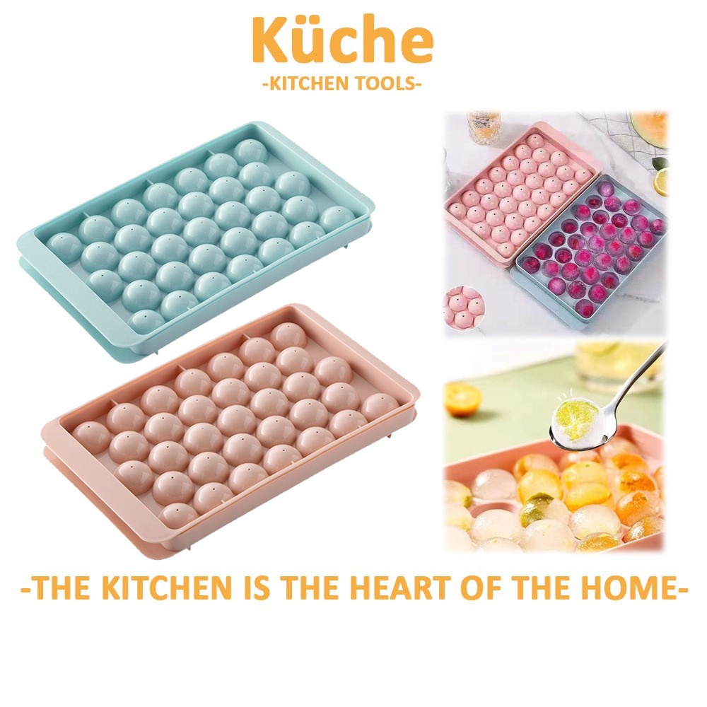 KUCHE Ice Ball Cube Tray 33 Grid Ice Ball Tray Round Ice Ball Maker Ice Tray Mold Jelly Maker