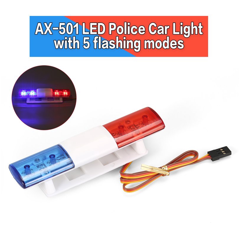 COOL RC Model Car refit Police Night Flash Bright Red Blue LED Light  LED501 