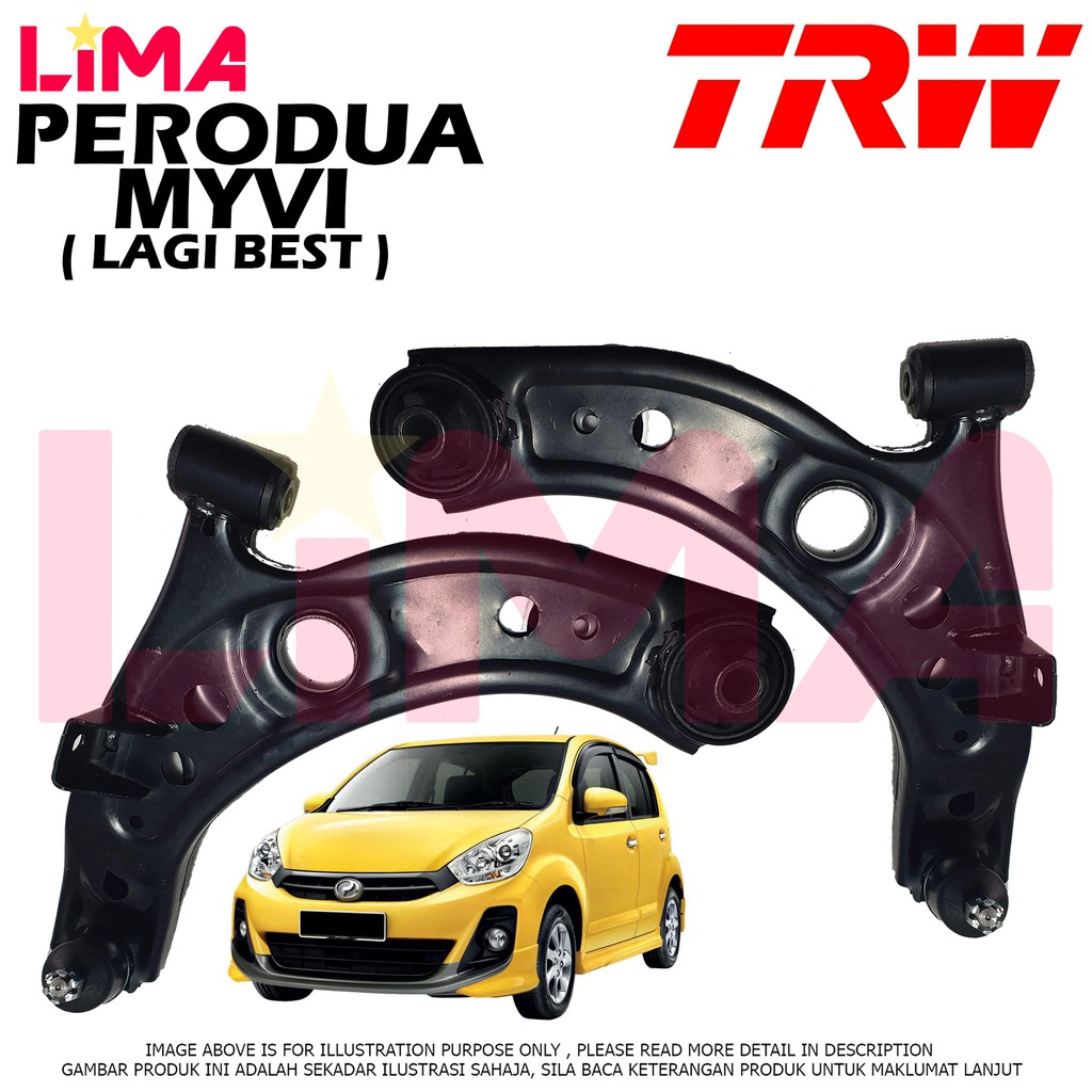 Perodua Myvi Lagi Best Myvi Icon Front Lower Arm Control Arm Right Left Side Original Trw 2012 2017 Shopee Malaysia