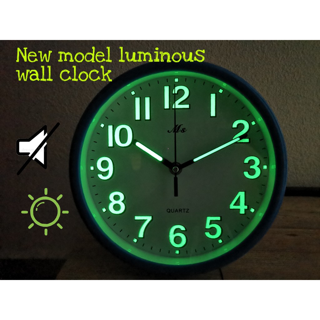 Luminous wall clock with big numbers | Shopee Malaysia