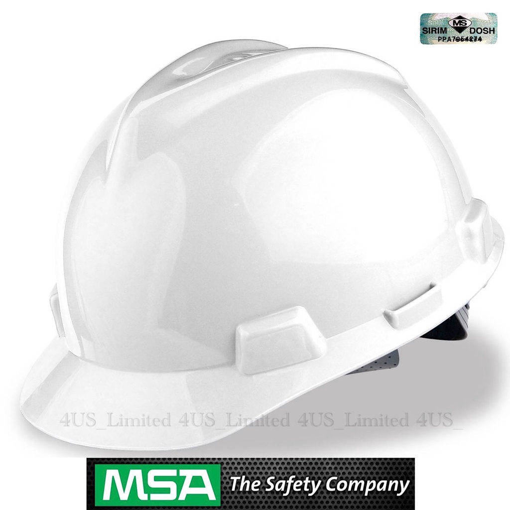 MSA VGard Safety Helmet White With Chinstrap SIRIM & DOSH JKKP