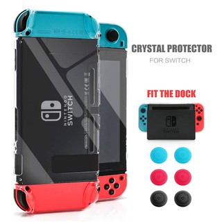 [Ready Stock] Dockable Case Clear Protective Case for Nintendo Switch Console Joy Controller (NO Thumb grip included)