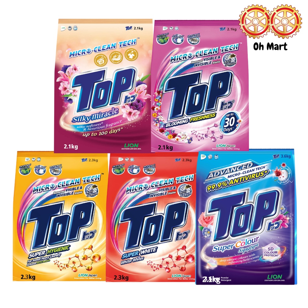 Top Detergent Powder 2.1/2.3kg Shopee Malaysia