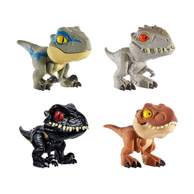 Mattel Jurassic World Snap Squad Box Set of Indoraptor, Indominus Rex ...