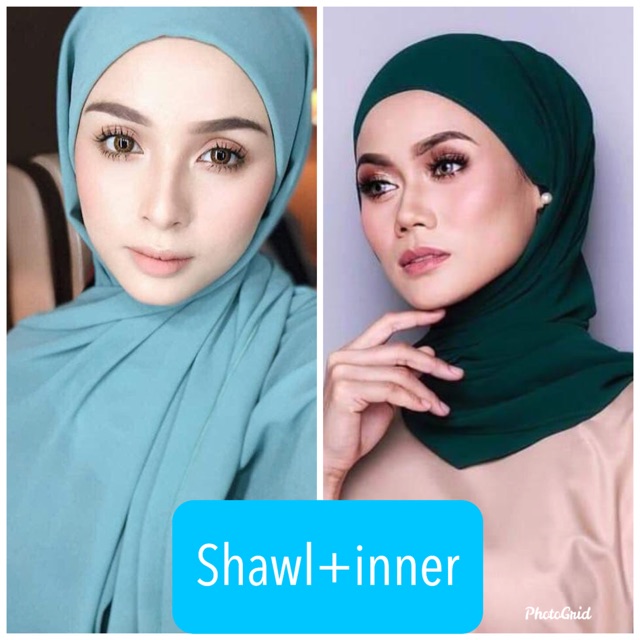 instant shawl with inner