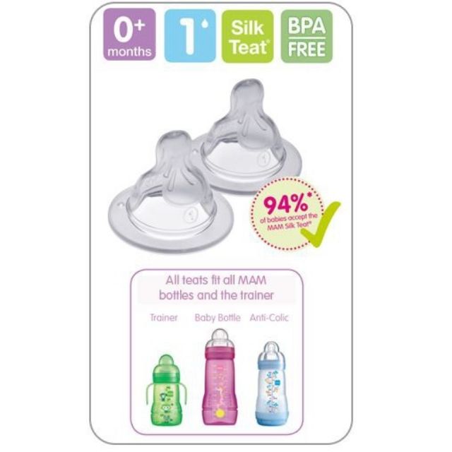 mam bottle teat sizes