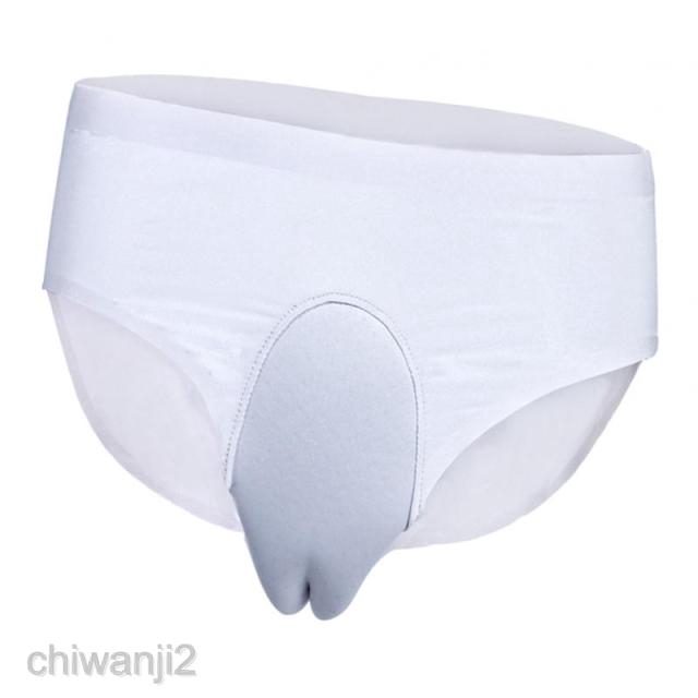 Men S Ice Silk Sissy Panties Pouch Briefs Hiding Penis Panty Cross