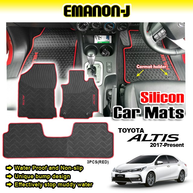 EmanonJ Toyota Altis 2017 Present Silicon Evolution Car Floor Mat (3