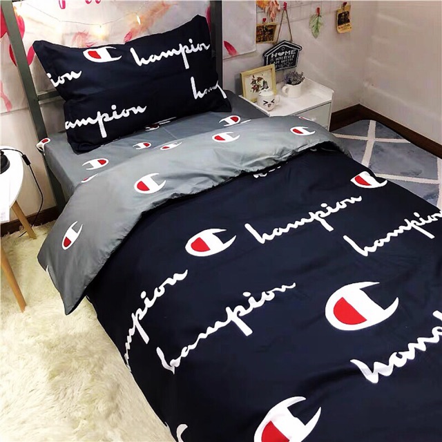 Best Champion Basketball Team Supreme Spongebob Batman Comfortable Bedding Set Pillow Case Bed Sheets Quilt Cover Shopee Malaysia