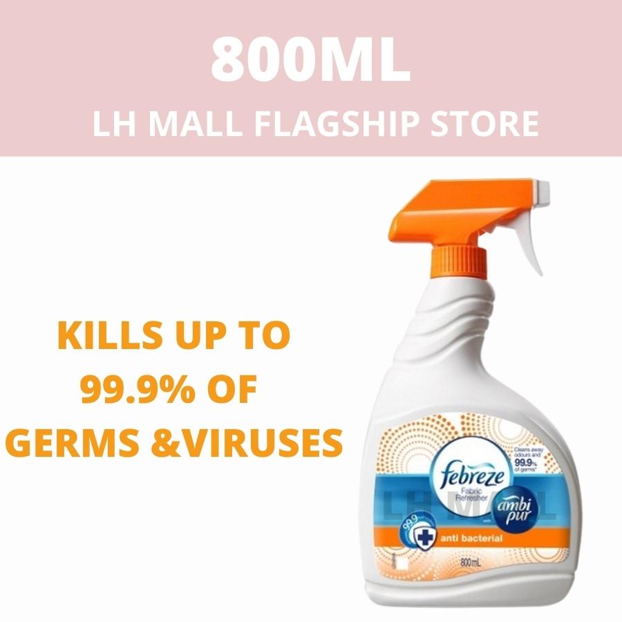 Febreze with Ambi Pur Fabric Refresher Antibac (800ml)   kills up to 99.9%   of germs & viruses