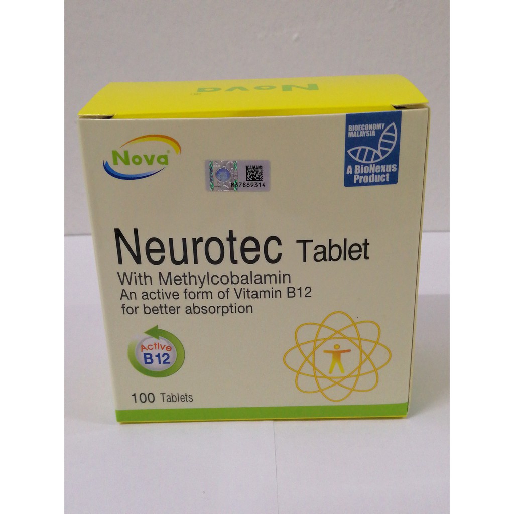 Nova Neurotec Methylcobalamin 100 Tablets Exp 07 2023 Shopee Malaysia