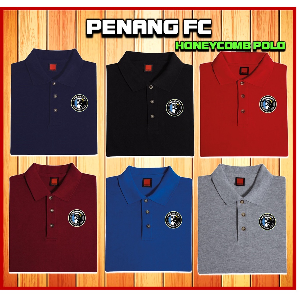PFC PENANG FC POLO TSHIRT | COLLAR TSHIRT | HONEYCOMB POLO | SMART CASUAL | LIGA SUPER MALAYSIA | PULAU PINANG