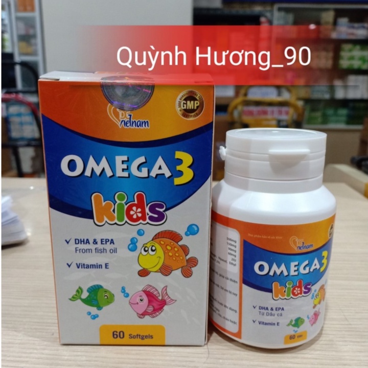 Omega 3 KIDS oral tablet bottle of 60 capsules to help supplement DHA