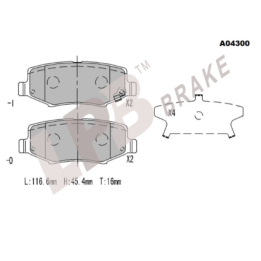 LPB Brake pad ReaR NA04300 Jeep Wrangler JK  12'-,Jeep Wrangler JK   07'- | Shopee Malaysia