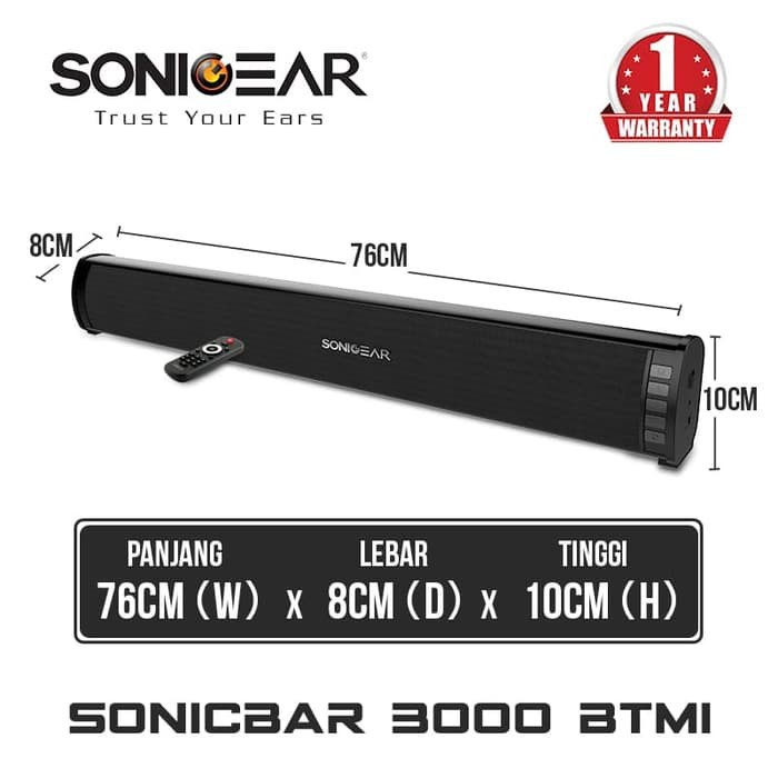 sonicgear 3000 btmi soundbar
