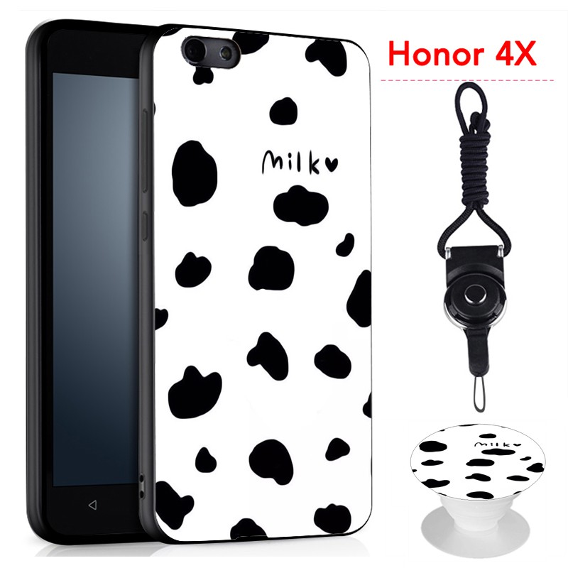 Casing for Huawei Honor 4X Silicon Soft Ruber Phone Case with with the Same  Pattern airbag phone bracket and Rope | Shopee Malaysia